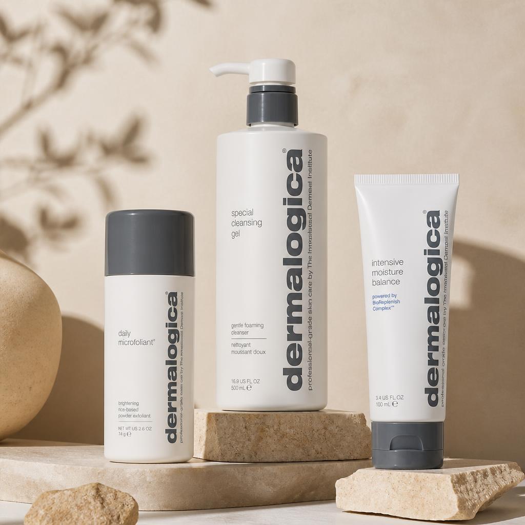 Produkty Dermalogica® na kameňovom povrchu